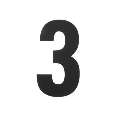Intersteel Huisnummer 3 XLNumbra 30cm zwart - 0023.402113