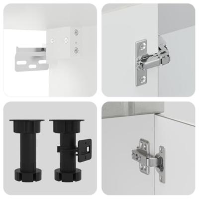 14-delige Keukenkastenset Lucca bewerkt hout betongrijs