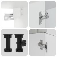 14-delige Keukenkastenset Lucca bewerkt hout betongrijs - thumbnail