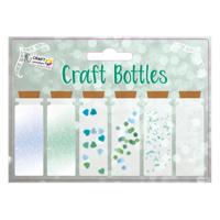 Creative Craft Group Decoratie flesjes, 6 x 15g - groen/blauw - thumbnail
