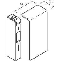 Elektro Plint eindstuk aluminium 80mm wandgoot plintgoot - thumbnail