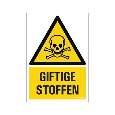 Bord Giftige stoffen - 230x330 mm.
