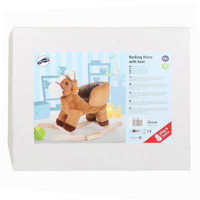 Small Foot - houten schommelpaard bruin met zitje en geluid Small Foot - houten schommelpaard bruin met zitje en geluid