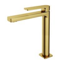 Wastafelkraan Hotbath Gal Hoog 28.3 cm Geborsteld Messing PVD - thumbnail