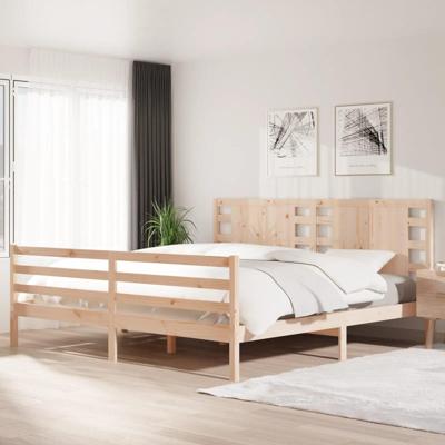 Bedframe zonder matras massief grenenhout 200x200 cm
