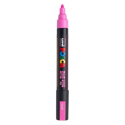 Uni Posca verfmarker pc5m neon roze - conische punt 2,5 mm