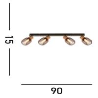 Searchlight Houten hanglampSpinny 5-lichts - 50211-4NA - thumbnail