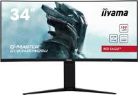 Iiyama G-Master Red Eagle GCB3480WQSU-B1 Gaming monitor Energielabel E (A - G) 86.4 cm (34 inch) 3440 x 1440 Pixel 21:9 0.4 ms HDMI, DisplayPort, Hoofdtelefoon - thumbnail