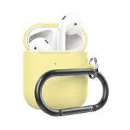 AirPods 1/2 hoesje siliconen chargebox Series - soft case - geel - UV bescherming AirPods 1/2 hoesje siliconen chargebox Series - soft case - geel - UV bescherming