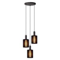 Lucide LAMBRES - Hanglamp - 3xE27 - Zwart - thumbnail