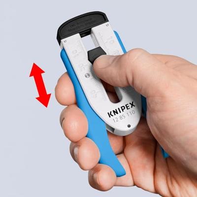 Knipex 12 85 110 SB Abisolierwerkzeug f. Glasfaserkabel Afstripgereedschap Geschikt voor: Ronde kabel