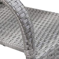 Polyrattan Stapelstoel Comfort Set van 4 kleur Grijs - thumbnail