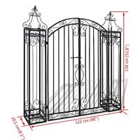 Poort decoratief 112x20,5x134 cm smeedijzer - thumbnail