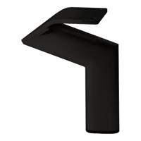 Stalen meubelpoot zwart design 11,5 bij 2 cm en hoogte 14 cm - thumbnail