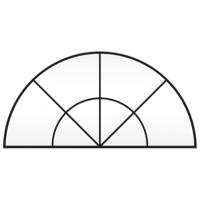 VidaXL Wandspiegel boog 80x40 cm ijzer zwart - thumbnail