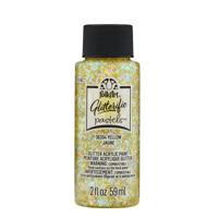 FolkArt • glitterific pastels acrylic paint yellow 59ml - thumbnail