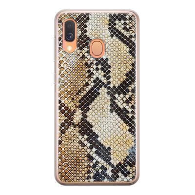 Samsung Galaxy A40 siliconen hoesje - Golden snake
