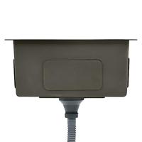 Gootsteen met afvoer 44 x 29 x 20 cm handgemaakt roestvrij staal zwart - thumbnail