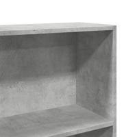 Boekenkast 80x24x176 cm bewerkt hout betongrijs - thumbnail