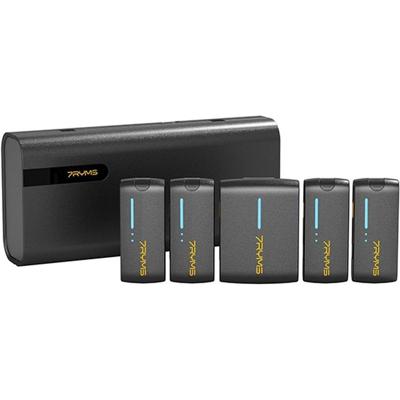 7RYMS iRay DW40 Draadloze microfoon set voor smartphone en camera - Met 4 zenders - Zwart