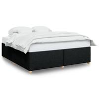 Bedframe zonder matras stof zwart 200x200 cm - thumbnail