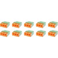 Oranje 3-polige Lasklem 0.2-2.5 mm² - 10 Stuks - thumbnail