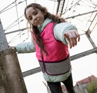 Wowow reflecterend vest "zippy jacket pink" reflective children zippy pink gr. xs - thumbnail