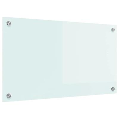 VidaXL Keuken achterwand wit 70 x 40 cm gehard glas