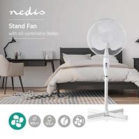 Nedis Staande Ventilator | 400 mm | 45 W | Wit | 1 stuk - FNST10CWT40 FNST10CWT40 - thumbnail
