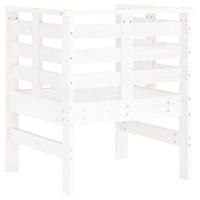 Tuinstoelen 2 st 61,5x53x71 cm massief grenenhout wit - thumbnail
