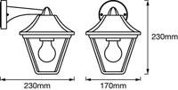 LEDVANCE ENDURA® CLASSIC TRADITIONAL ALU L 4058075206168 Buitenlamp (wand) LED E27 0 W Zwart, Goud - thumbnail