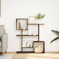 Boekenkast 92x29x188 cm bewerkt hout gerookt eikenkleurig - thumbnail