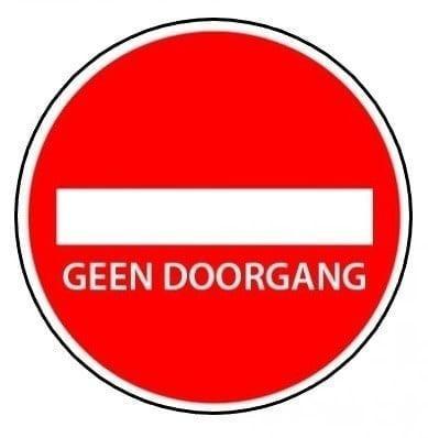 Vloersticker geen doorgang - Ø 200 mm Vloersticker geen doorgang - Ø 200 mm