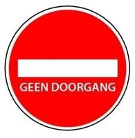 Vloersticker geen doorgang - Ø 200 mm - thumbnail