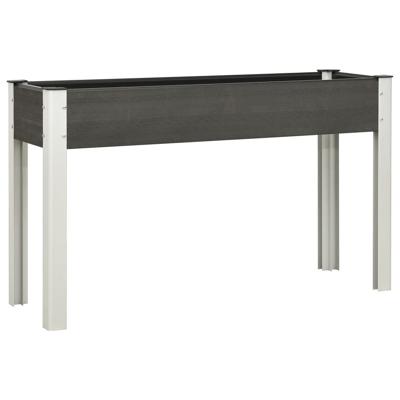 VidaXL Plantenbak verhoogd 120x40x75 cm hkc grijs