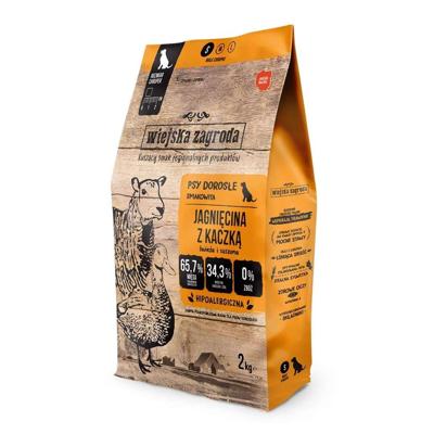 WIEJSKA ZAGRODA Lamb with duck S - droog hondenvoer - 2kg