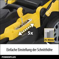 Powerplus POWXG6281 grasmaaier Duwgrasmaaier Zwart, Geel AC - thumbnail