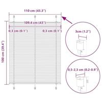 VidaXL Plissé rolgordijn 110x100 cm stofbreedte 109,4 cm antraciet - thumbnail