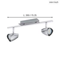 Eglo Led plafondspotCorbera led 2-lichts chroom - 93673 - thumbnail