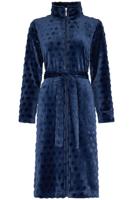 Damesbadjas rits blauw - fleece-(40-42) M - thumbnail