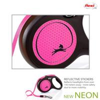 FLEXI ROLLIJN NEW NEON TAPE ZWART / NEON ROZE M 5 MTR TOT 25 KG - thumbnail