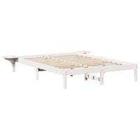 Bedframe met nachttafels Wit 150 x 200 cm Wit - thumbnail