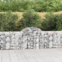 Schanskorven 4 st gewelfd 200x30x80/100 cm gegalvaniseerd ijzer - thumbnail