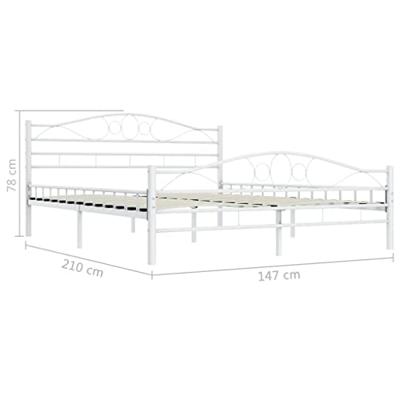 Bedframe metaal wit 140x200 cm Bedframe metaal wit 140x200 cm