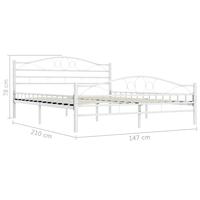 Bedframe metaal wit 140x200 cm - thumbnail