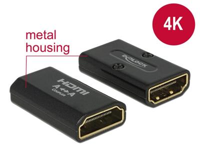 Delock 65659 HDMI Adapter [1x HDMI-bus - 1x HDMI-bus] Zwart 0 mm
