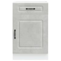 Keuken onderkast Kalmar bewerkt hout betongrijs - thumbnail