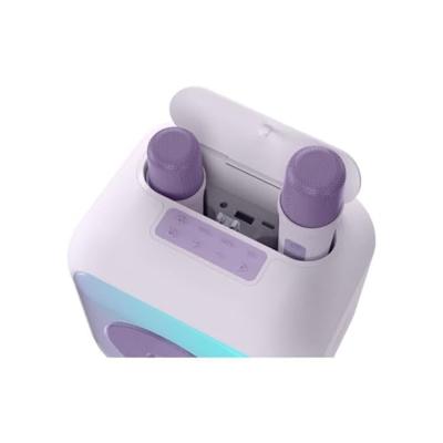 Verlichte karaoke-luidspreker - BIGBEN - Lavendel - Bluetooth, 30W, 2 USB-C draadloze microfoons, Equalizer, Li-on batterij Verlichte karaoke-luidspreker - BIGBEN - Lavendel - Bluetooth, 30W, 2 USB-C draadloze microfoons, Equalizer, Li-on batterij