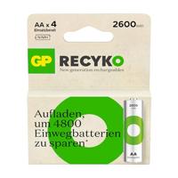 GP ReCyko Oplaadbare AA batterij (penlite) NiMH 2600 mAh 1.2 V 4 stuk(s) - thumbnail