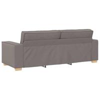 2-delige Loungeset met kussens stof taupe - thumbnail
